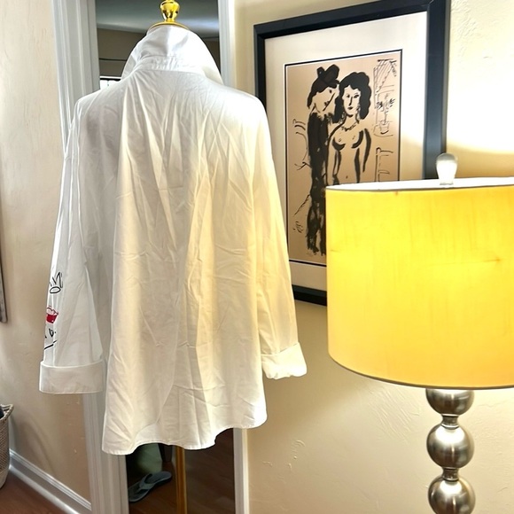 Shein,Graffiti Cool Art-2-Wear, Shirt! Button-Up Shirt Dress,Cover-Up, Size 4X - Picture 3 of 10
